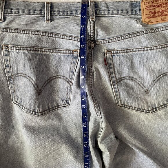 Levis 560 Comfort Fit Light Wash Blue Denim Jeans W38 L32 Mens Vintage Style - Picture 14 of 14